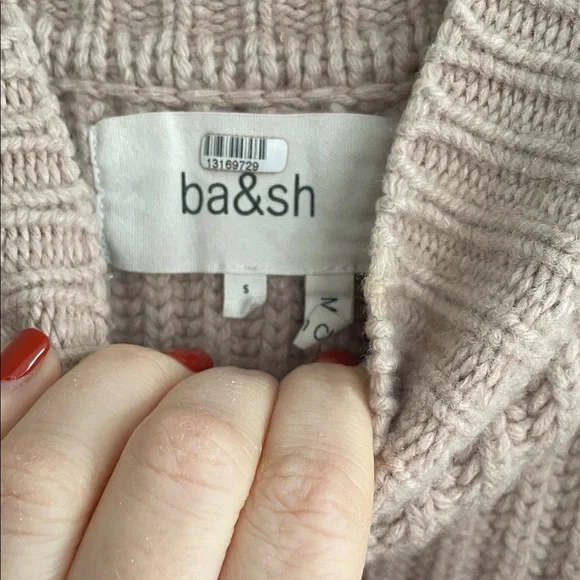 BA&SH Orlando Wool Blend Chunky Chevron Women's Sweater Small EUC RTR - Picture 8 of 9